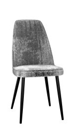 Кухонный стул DikLine 326 микровелюр M13 светло-серый, ножки черные в Петропавловске-Камчатском