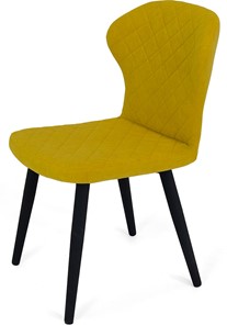 Обеденный стул Марио (Желтый Т182/ноги черные) в Петропавловске-Камчатском