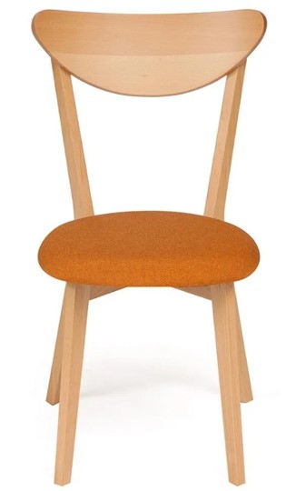 Обеденный стул MAXI (Макси), бук/ткань 86x48,5x54,5 Оранжевый/натуральный бук арт.19592 в Петропавловске-Камчатском - изображение 1