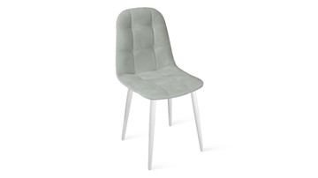 Обеденный стул Райс К1С (Белый матовый/Велюр Confetti Silver) в Петропавловске-Камчатском