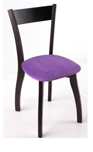 Кухонный стул Лугано каркас массив венге, велюр -  инфинити фиолетовый в Петропавловске-Камчатском