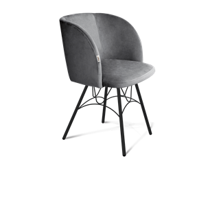 Обеденный стул SHT-ST33 / SHT-S100 (угольно-серый/черный муар) в Петропавловске-Камчатском