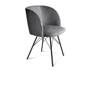 Обеденный стул SHT-ST33 / SHT-S37 (угольно-серый/черный муар) в Петропавловске-Камчатском