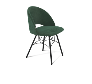 Обеденный стул SHT-ST34 / SHT-S100 (лиственно-зеленый/черный муар) в Петропавловске-Камчатском