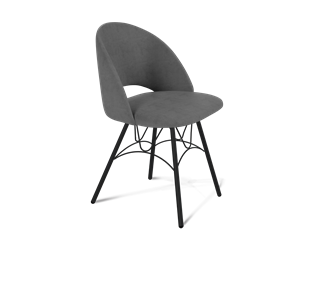 Обеденный стул SHT-ST34 / SHT-S100 (платиново-серый/черный муар) в Петропавловске-Камчатском
