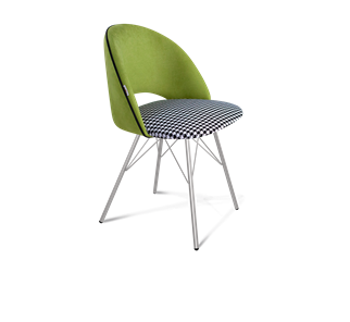 Обеденный стул SHT-ST34-3 / SHT-S37 (оливковый/гусиная лапка/хром лак) в Петропавловске-Камчатском