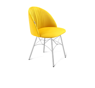 Обеденный стул SHT-ST35-1 / SHT-S107 (имперский жёлтый/хром лак) в Петропавловске-Камчатском