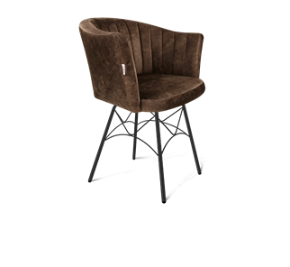Обеденный стул SHT-ST42-1 / SHT-S107 (кофейный трюфель/черный муар) в Петропавловске-Камчатском