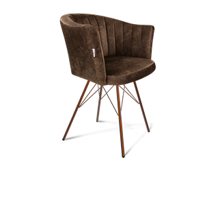 Обеденный стул SHT-ST42-1 / SHT-S37 (кофейный трюфель/медный металлик) в Петропавловске-Камчатском