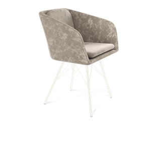 Обеденный стул SHT-ST43-1 / SHT-S37 (карамельный латте/белый муар) в Петропавловске-Камчатском