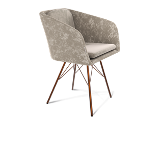 Обеденный стул SHT-ST43-1 / SHT-S37 (карамельный латте/медный металлик) в Петропавловске-Камчатском