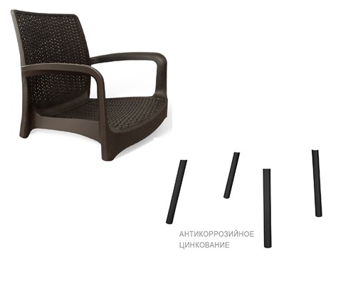 Обеденный стул SHT-ST68 / SHT-S424 (черно-коричневый) в Петропавловске-Камчатском - изображение