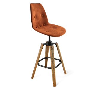 Полубарный стул SHT-ST29-C2 / SHT-S93 (песчаная буря/браш.коричневый/черный муар) в Петропавловске-Камчатском