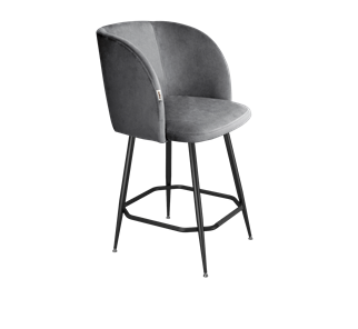 Полубарный стул SHT-ST33 / SHT-S148-1 (угольно-серый/черный муар/золото) в Петропавловске-Камчатском
