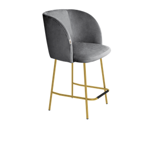 Полубарный стул SHT-ST33 / SHT-S29P-1 (угольно-серый/золото) в Петропавловске-Камчатском