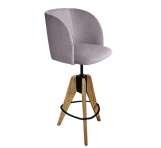 Полубарный стул SHT-ST33 / SHT-S92 (сиреневая орхидея/браш.коричневый/черный муар) в Петропавловске-Камчатском