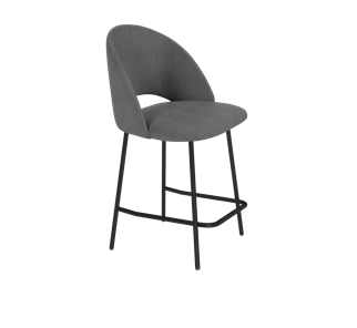 Полубарный стул SHT-ST34 / SHT-S29P-1 (платиново-серый/черный муар) в Петропавловске-Камчатском