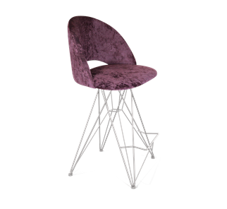 Полубарный стул SHT-ST34 / SHT-S66-1 (вишневый джем/хром лак) в Петропавловске-Камчатском