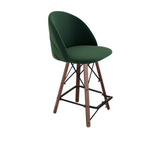 Полубарный стул SHT-ST35-2 / SHT-S80-1 (лиственно-зеленый/темный орех/черный) в Петропавловске-Камчатском