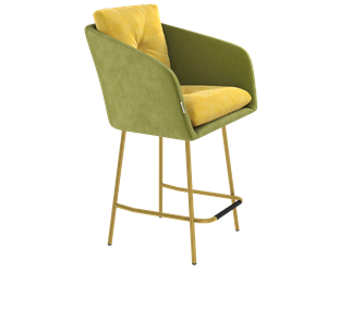 Полубарный стул SHT-ST43-2 / SHT-S29P-1 (фисташковый десерт/золото) в Петропавловске-Камчатском