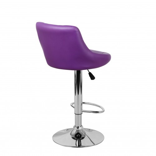 Барный стул Комфорт с мягкой спинкой WX-2396 экокожа фиолетовый в Петропавловске-Камчатском - изображение 4