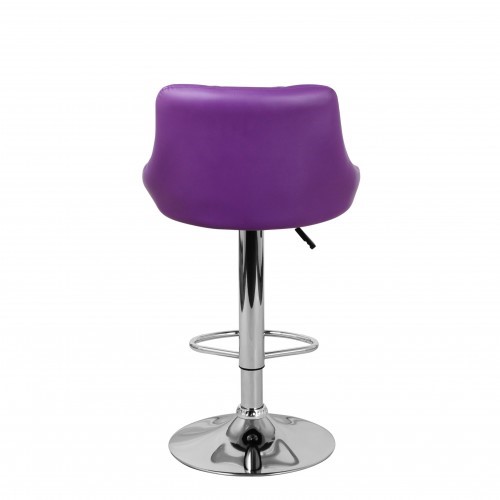 Барный стул Комфорт с мягкой спинкой WX-2396 экокожа фиолетовый в Петропавловске-Камчатском - изображение 5
