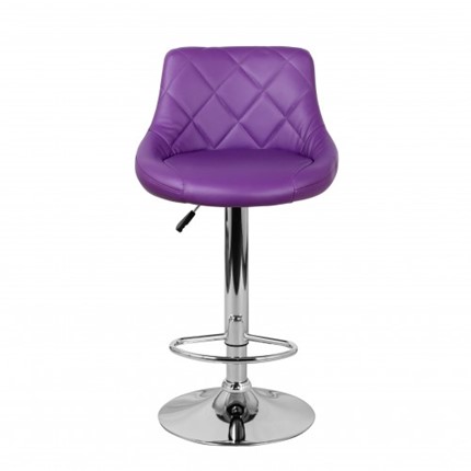 Барный стул Комфорт с мягкой спинкой WX-2396 экокожа фиолетовый в Петропавловске-Камчатском - изображение