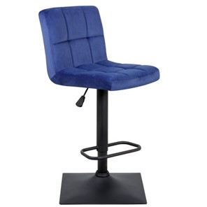 Барный стул Курт с мягкой спинкой WX-2320 велюр синий в Петропавловске-Камчатском - предосмотр