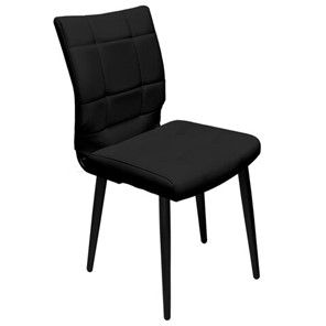 Обеденный стул BRABIX "Novita CF-060", экокожа черная, каркас металлический усиленный черный, 532781 в Петропавловске-Камчатском