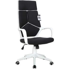 Кресло офисное Brabix Premium Prime EX-515 (пластик белый, ткань, черное) 531812 в Петропавловске-Камчатском