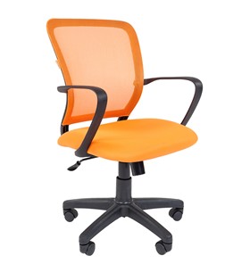 Кресло компьютерное CHAIRMAN 698 black TW, ткань, цвет оранжевый в Петропавловске-Камчатском