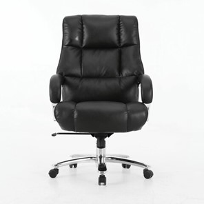 Офисное кресло Brabix Premium Bomer HD-007 (рециклированная кожа, хром, черное) 531939 в Петропавловске-Камчатском - предосмотр