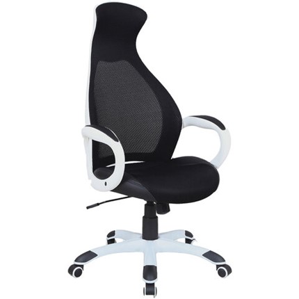 Кресло офисное Brabix Premium Genesis EX-517 (пластик белый, ткань/экокожа/сетка черная) 531573 в Петропавловске-Камчатском - изображение
