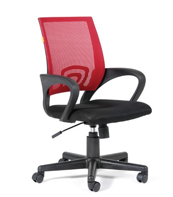 Офисное кресло CHAIRMAN 696 black Сетчатый акрил DW69 красный в Петропавловске-Камчатском - изображение
