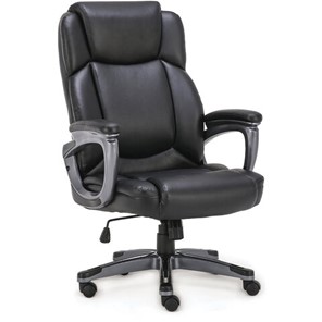 Кресло компьютерное Brabix Premium Favorite EX-577 (пружинный блок, рециклированная кожа, черное) 531934 в Петропавловске-Камчатском