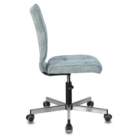 Офисное кресло Brabix Stream MG-314 (без подлокотников, пятилучие серебристое, ткань, серо-голубое) 532395 в Петропавловске-Камчатском - изображение 1