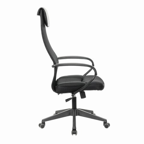 Офисное кресло Brabix Premium Stalker EX-608 PL (ткань-сетка/кожзам, черное) 532090 в Петропавловске-Камчатском - изображение 2