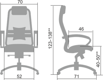 Кресло офисное Samurai S-1.04, серый в Петропавловске-Камчатском - предосмотр 1