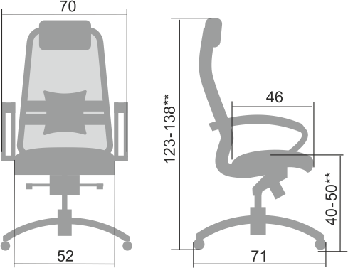 Кресло офисное Samurai S-1.04, серый в Петропавловске-Камчатском - изображение 1