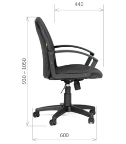 Офисное кресло CHAIRMAN 681 Ткань C-3 черное в Петропавловске-Камчатском - предосмотр 2