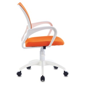 Офисное кресло Brabix Fly MG-396W (с подлокотниками, пластик белый, сетка, оранжевое) 532401 в Петропавловске-Камчатском - предосмотр 2