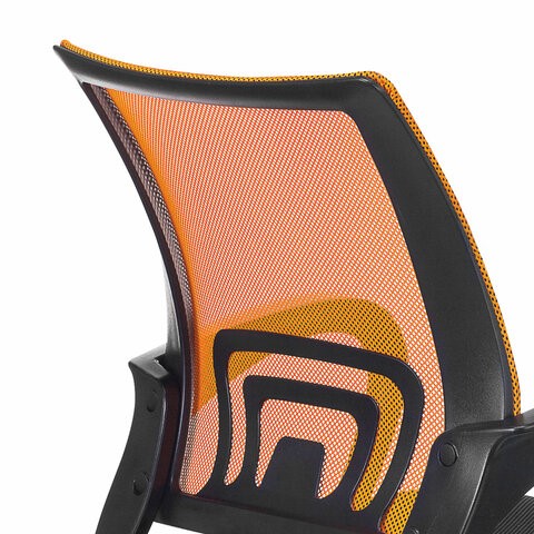 Кресло Brabix Fly MG-396 (с подлокотниками, сетка, оранжевое/черное) 532084 в Петропавловске-Камчатском - изображение 6