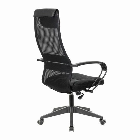 Офисное кресло Brabix Premium Stalker EX-608 PL (ткань-сетка/кожзам, черное) 532090 в Петропавловске-Камчатском - изображение 3