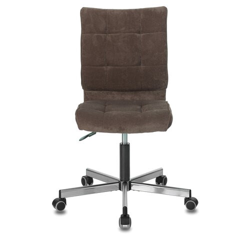 Офисное кресло Brabix Stream MG-314 (без подлокотников, пятилучие серебристое, ткань, коричневое) 532393 в Петропавловске-Камчатском - изображение 3