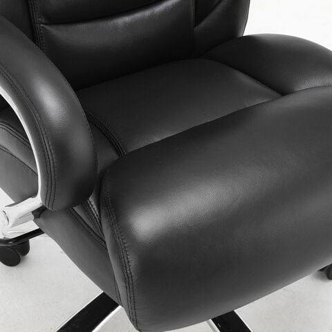 Кресло компьютерное Brabix Premium Pride HD-100 (натуральная кожа, черное) 531940 в Петропавловске-Камчатском - изображение 5