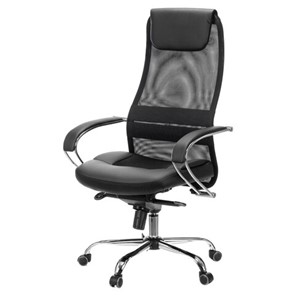 Офисное кресло Brabix Premium Stalker EX-609 PRO (хром, мультиблок, ткань-сетка/экокожа, черное) 532416 в Петропавловске-Камчатском - предосмотр 3