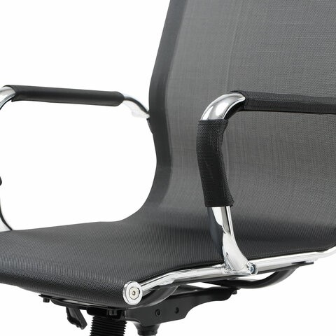 Кресло офисное Brabix Line EX-530 (хром, сетка, черное) 531846 в Петропавловске-Камчатском - изображение 8