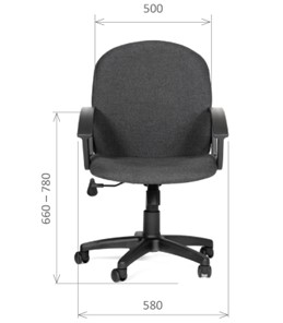 Офисное кресло CHAIRMAN 681 Ткань C-3 черное в Петропавловске-Камчатском - предосмотр 1