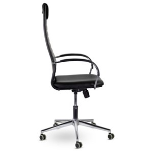 Офисное кресло Brabix Premium Pilot EX-610 CH (хром, кожзам, черное) 532418 в Петропавловске-Камчатском - предосмотр 1