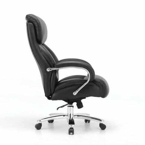 Кресло компьютерное Brabix Premium Pride HD-100 (натуральная кожа, черное) 531940 в Петропавловске-Камчатском - изображение 1